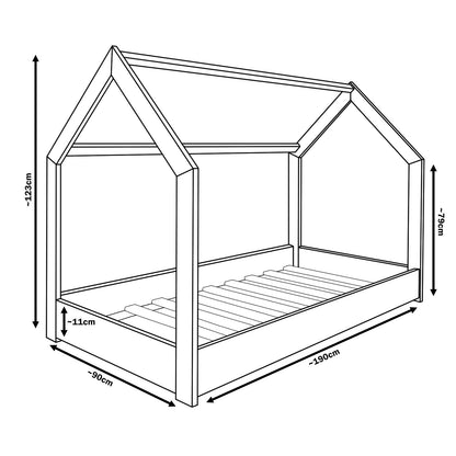 Large Toddler House Bed