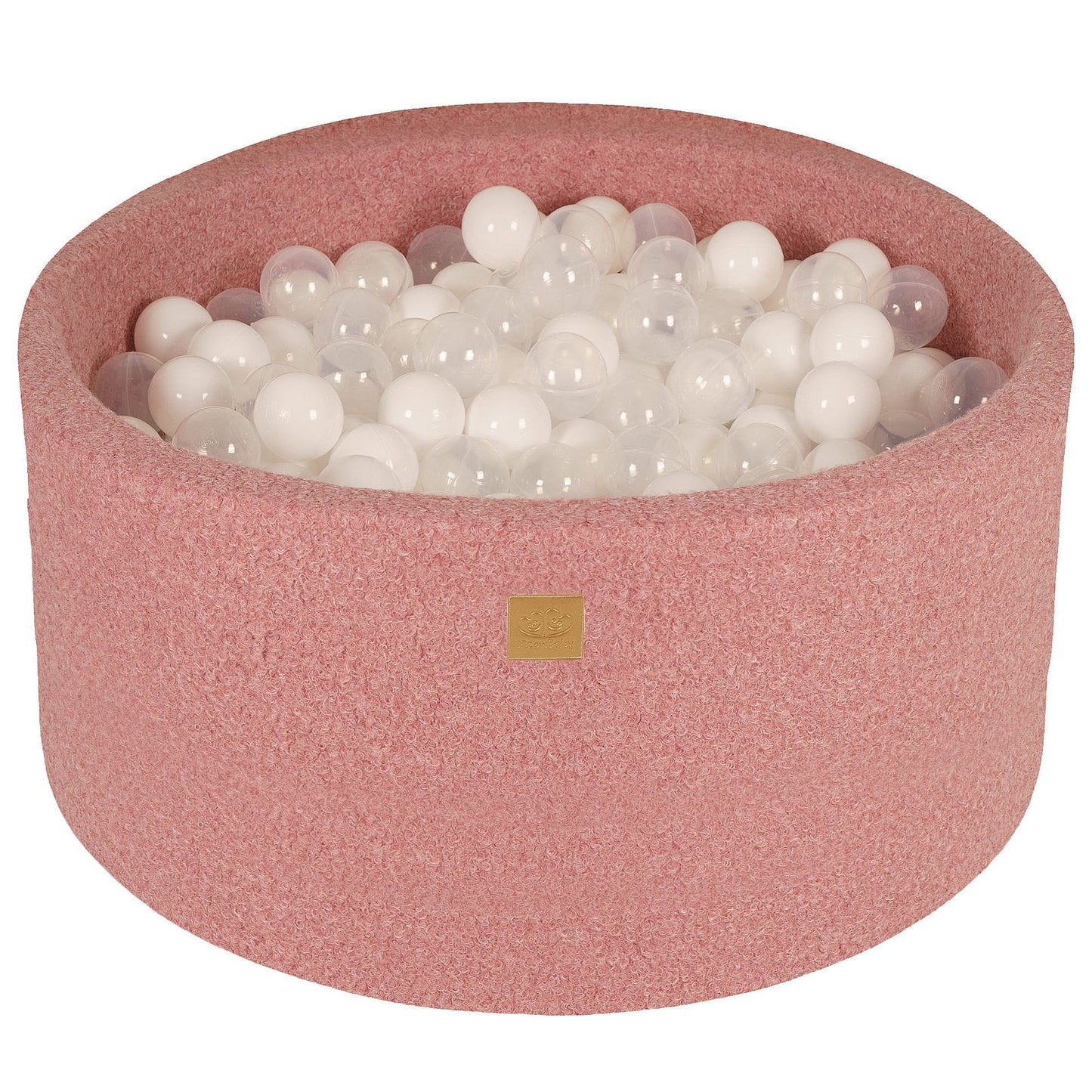 Premium MeowBaby Pink Round Boucle 40cm Ball Pit with 300 balls