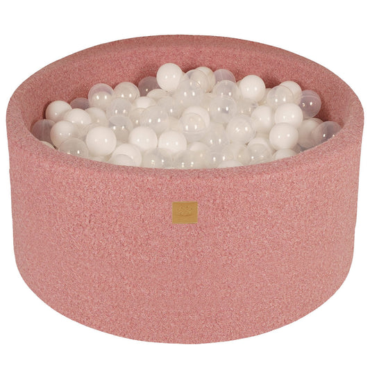 Premium MeowBaby Pink Round Boucle 40cm Ball Pit with 300 balls