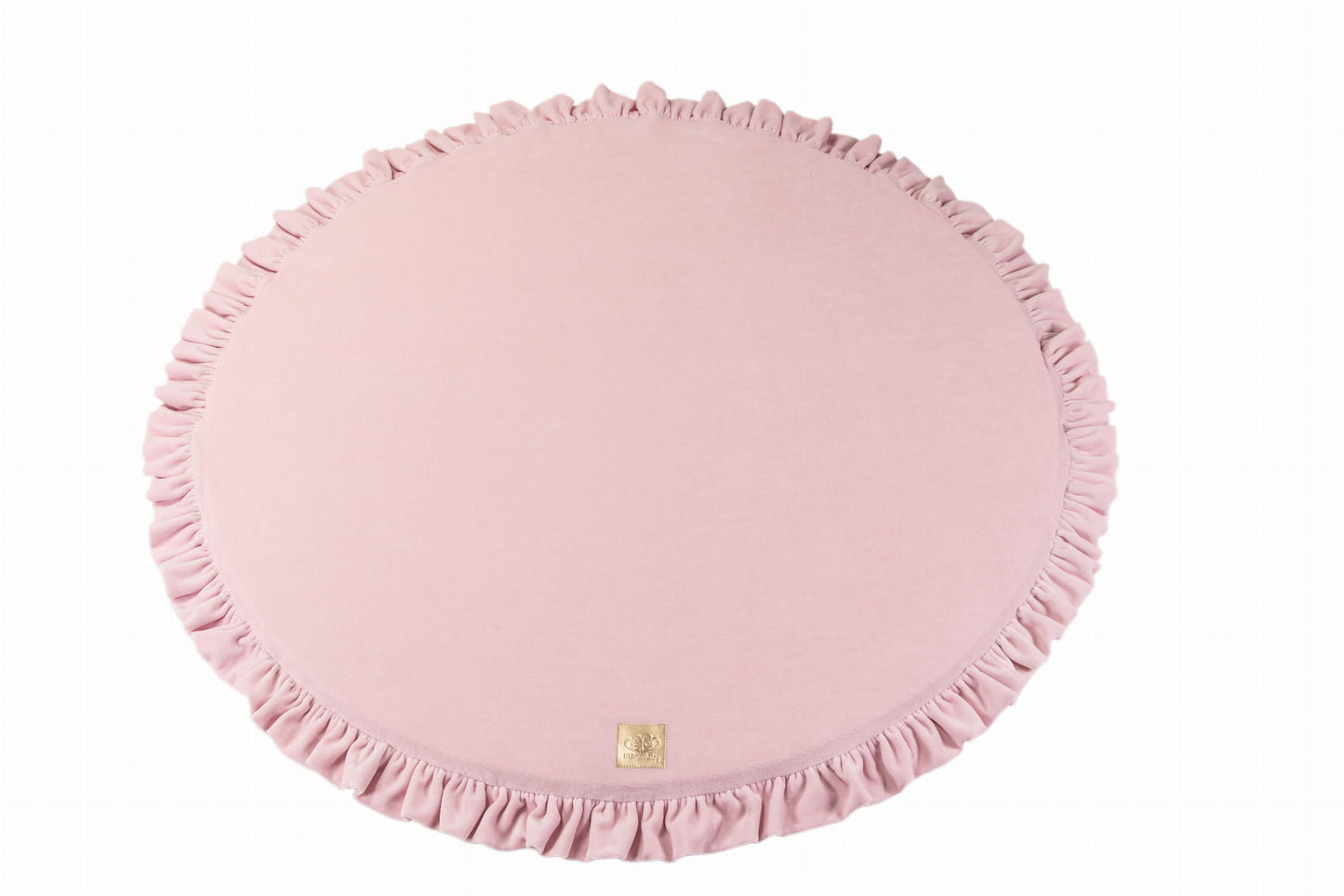 MeowBaby Round Velvet Play Mat with frill for Toddlers and Babies Crawling