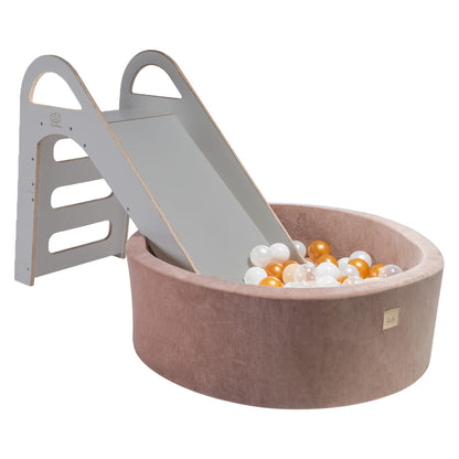 MeowBaby Grey Toddler Wooden Scandi-style Slide