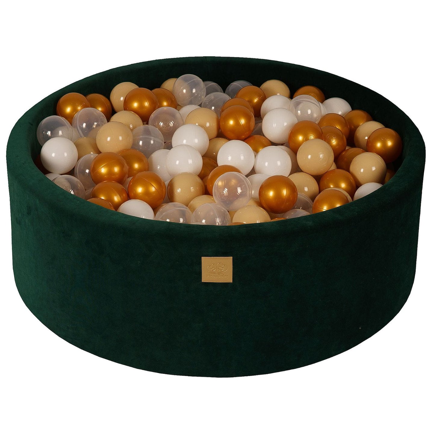 MeowBaby Round Dark Green Velvet 30cm Ball Pit with 200 balls