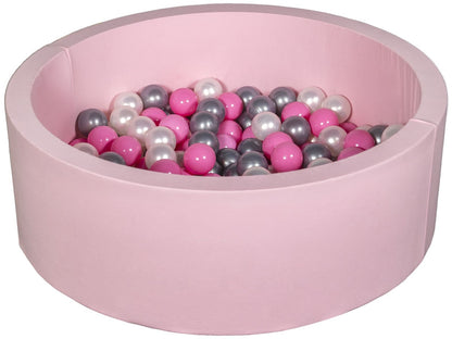 Pink Round Soft Ball Pit with balls