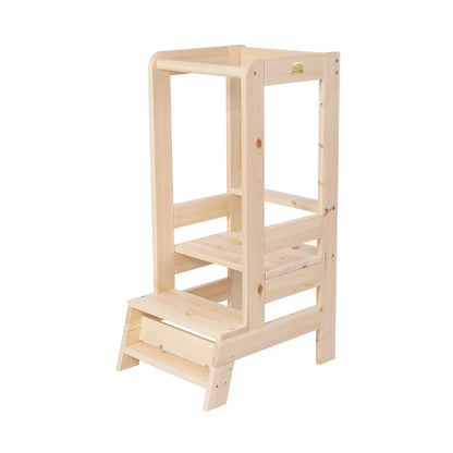 MeowBaby Toddler Wooden Kitchen Helper - Learning tower