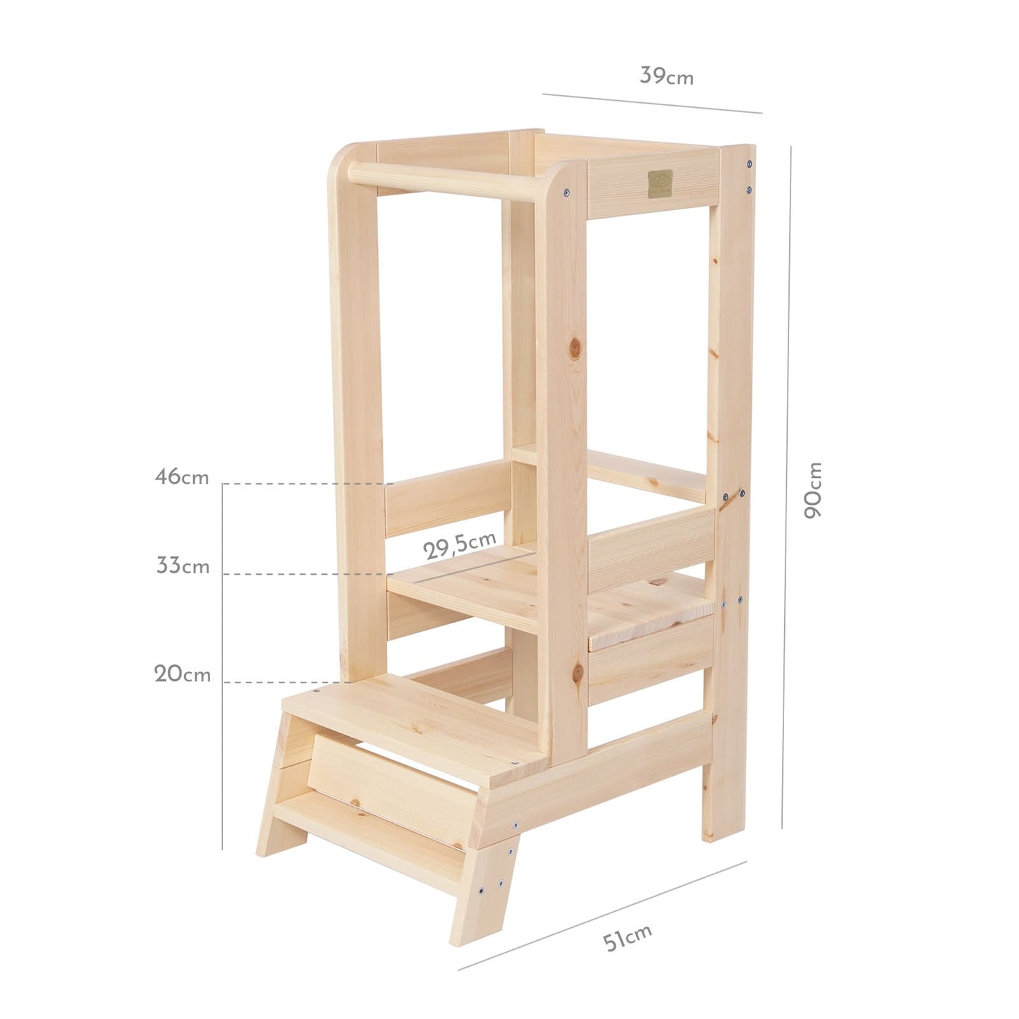 MeowBaby Toddler Wooden Kitchen Helper - Learning tower