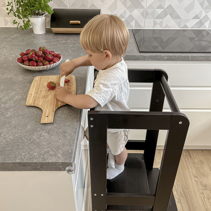 MeowBaby Toddler Wooden Kitchen Helper - Learning tower