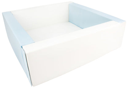 Square Ball Pit in Eco Leather with 200 balls - Blue & White