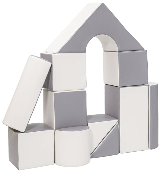 Castle Blocks 11 Pieces - Grey & White