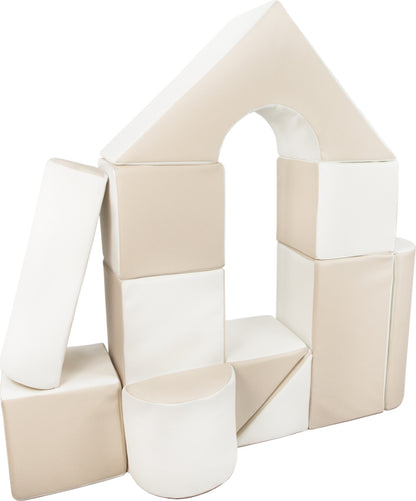 Castle Blocks 11 Pieces - Beige & White