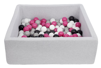 Grey Soft Jersey Ball Pit with Balls