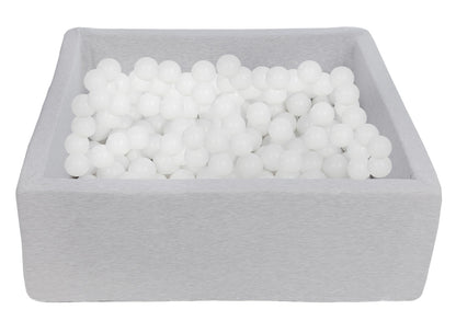 Grey Soft Jersey Ball Pit with Balls