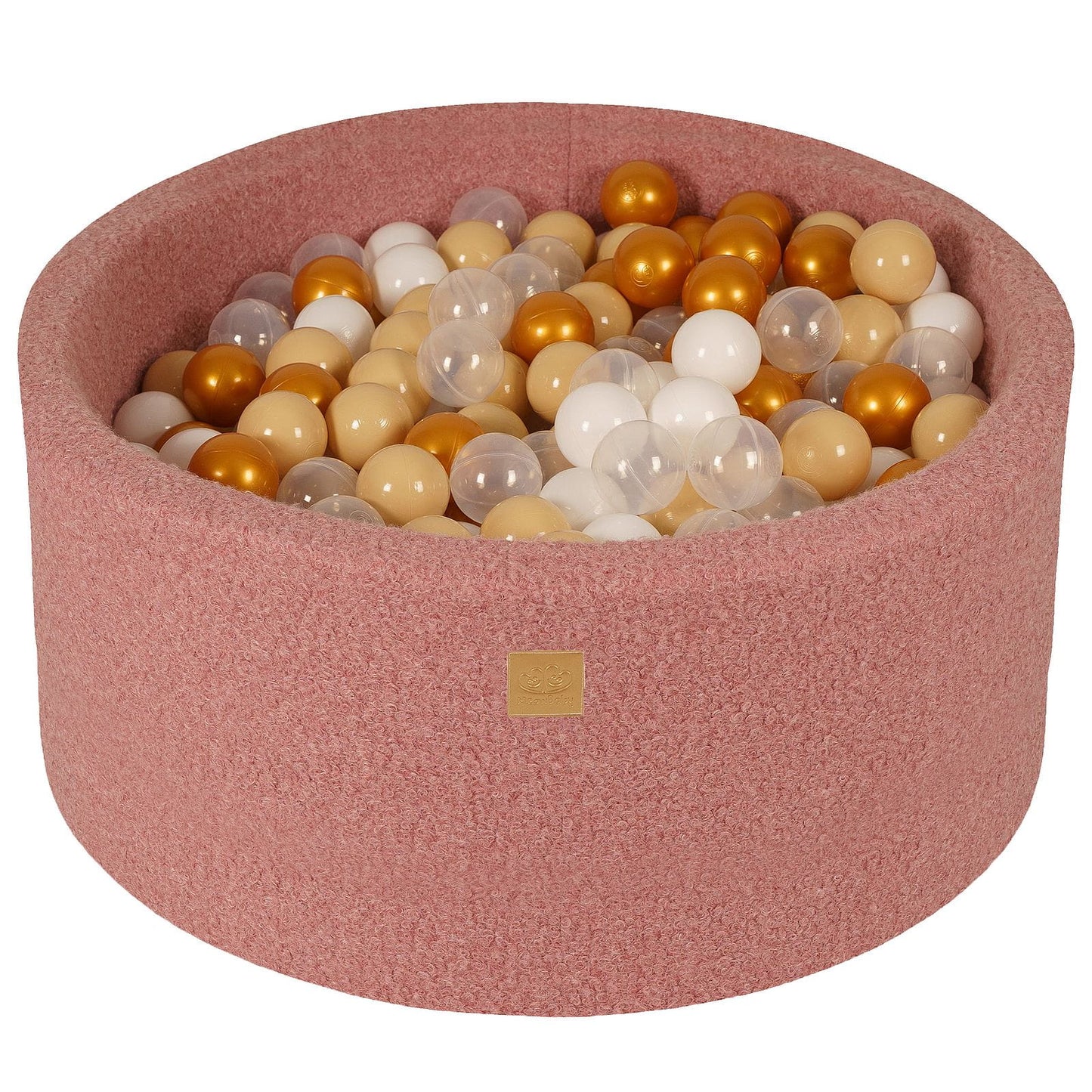 Premium MeowBaby Pink Round Boucle 40cm Ball Pit with 300 balls