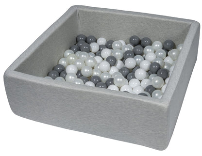 Grey Soft Jersey Ball Pit with Balls