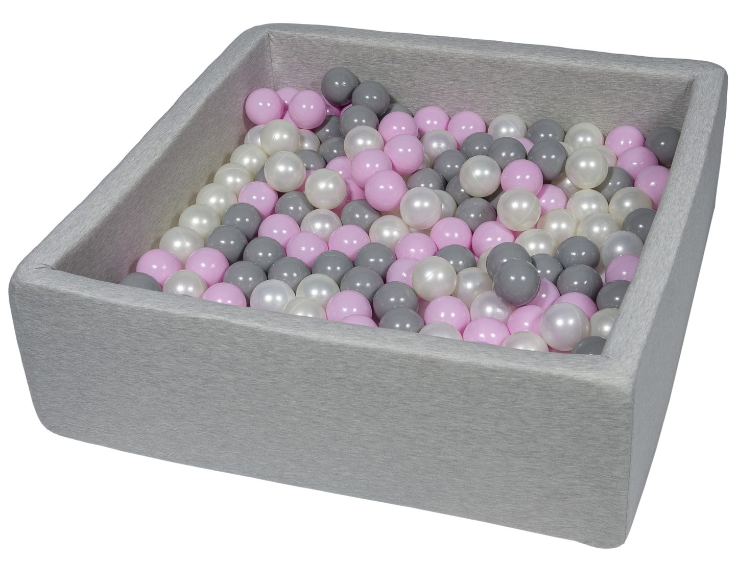 Grey Soft Jersey Ball Pit with Balls