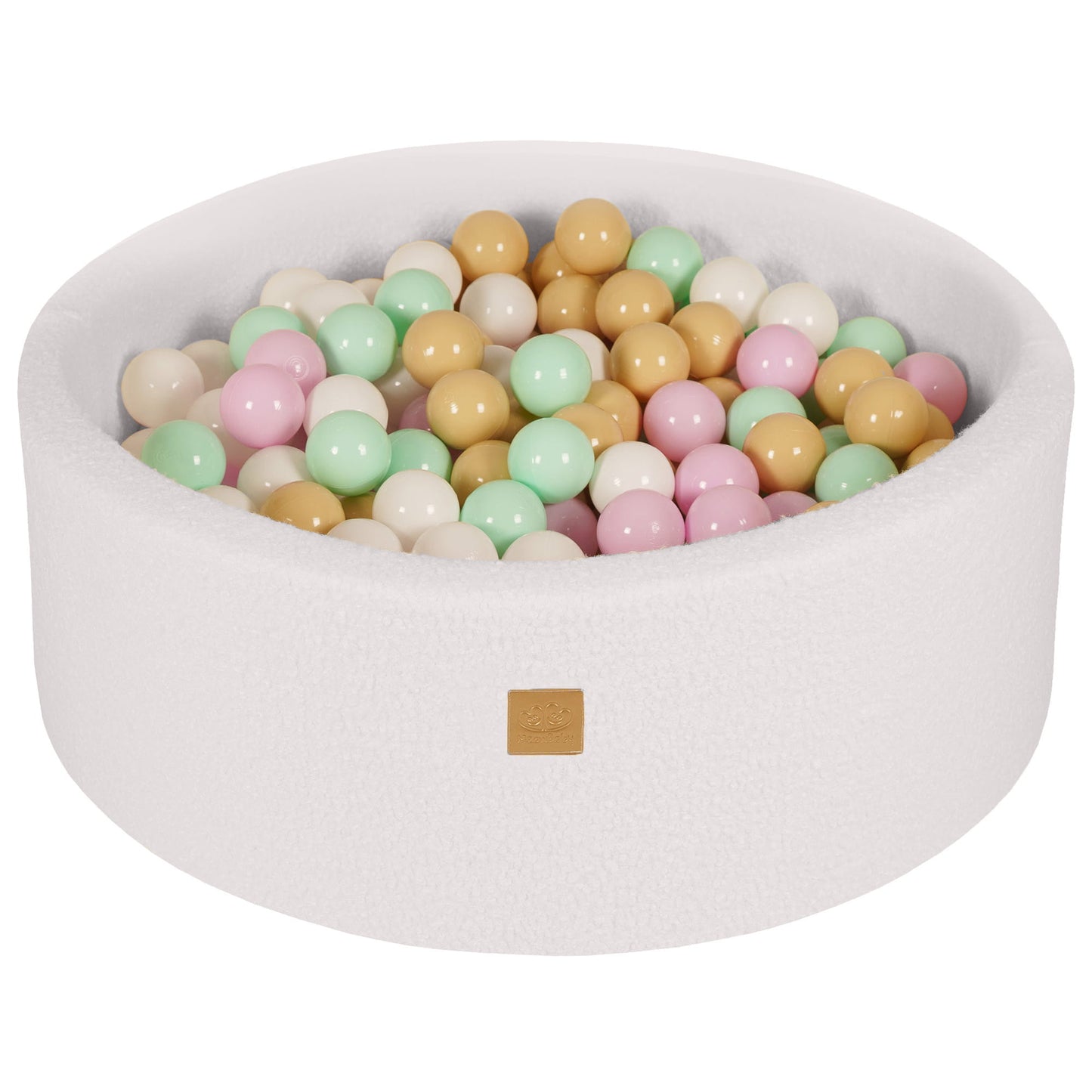 Premium MeowBaby Marled Grey Round Boucle 30cm Ball Pit with 200 balls