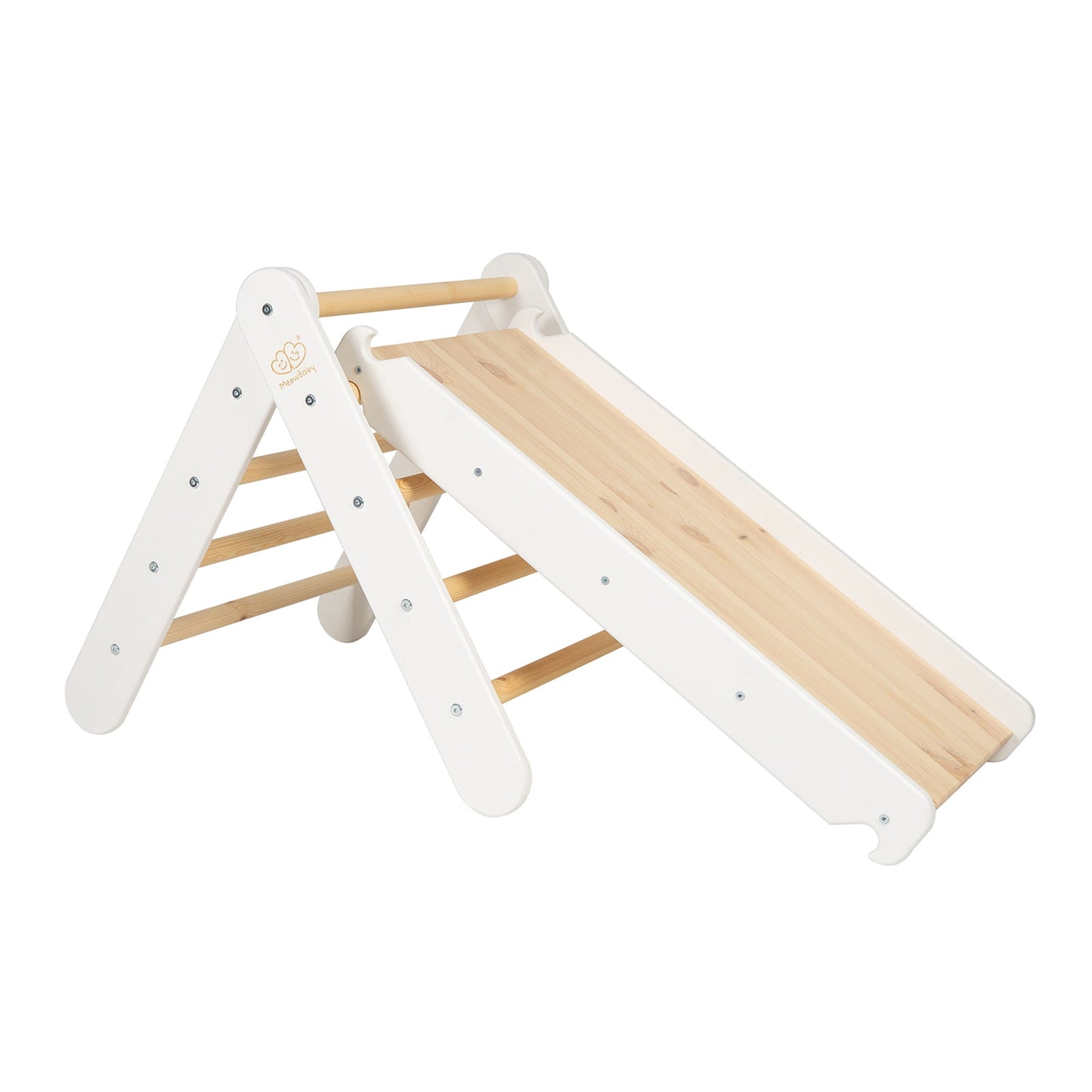 MeowBaby Toddler Triangle Ladder & Slide 2in1 Montessori Set