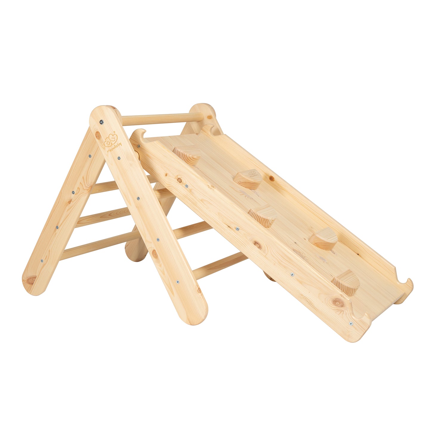 MeowBaby Toddler Triangle Ladder & Climbing Wall 2in1 Montessori Set