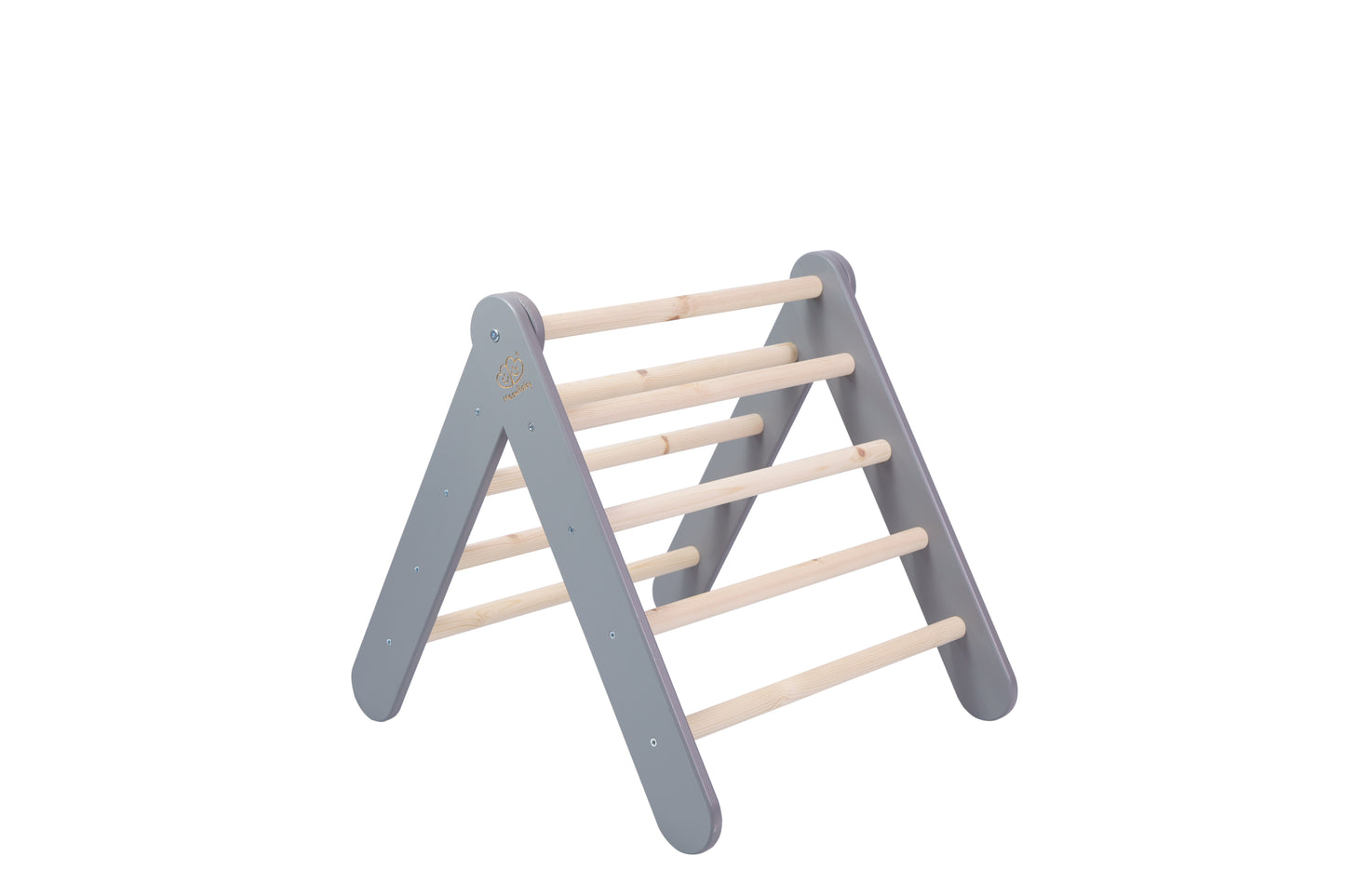 MeowBaby Blue Toddler House Wooden Montessori Ladder with Linen cover