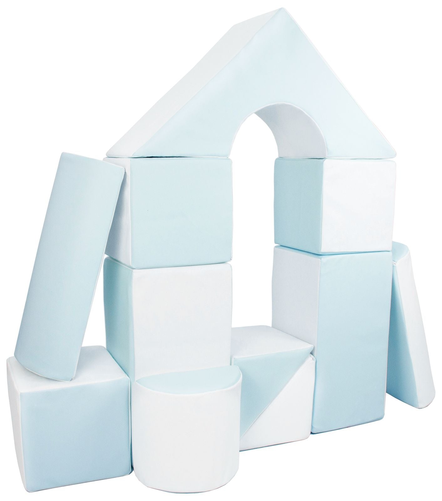 Castle Blocks 11 Pieces - Blue & White