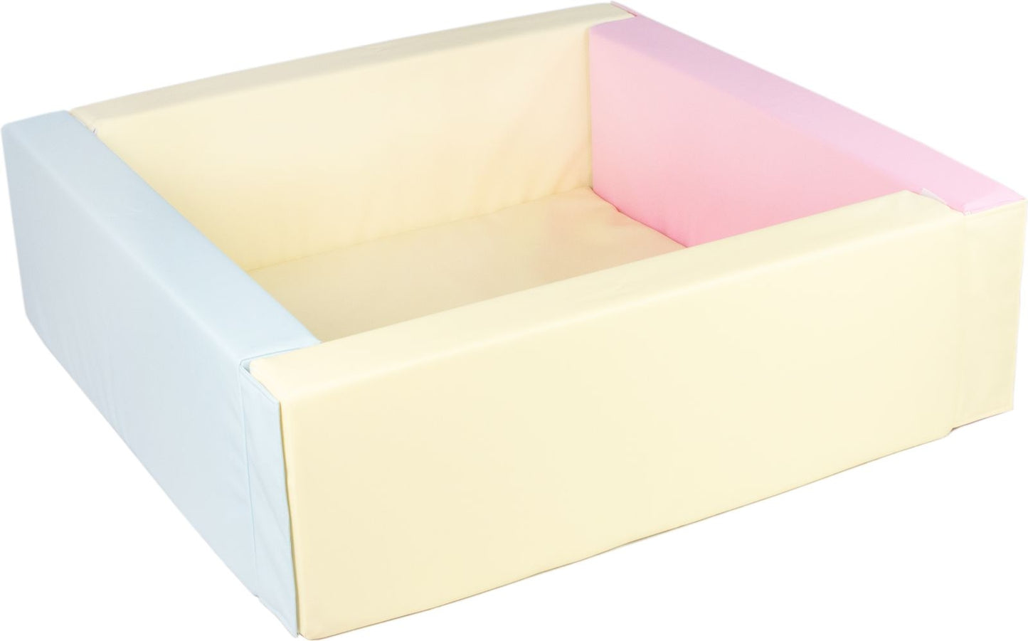 Square Ball Pit in Eco Leather with 200 balls - Pastel