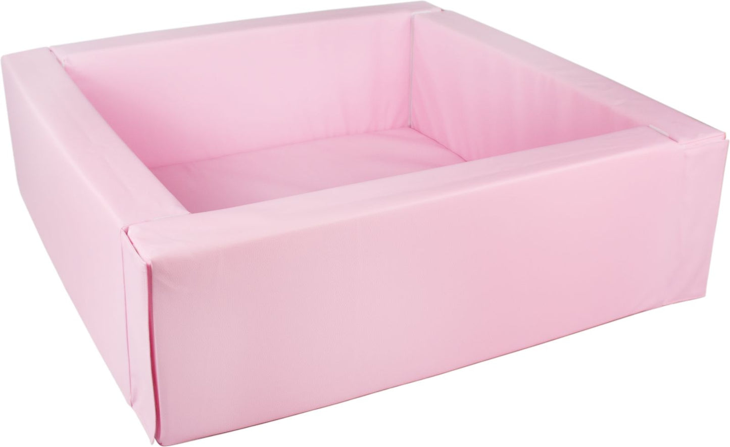 Square Ball Pit in Eco Leather with 200 balls - Pink