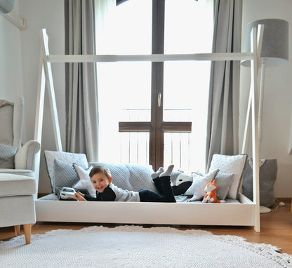 Toddler Wooden Teepee Scandi-Style Bed