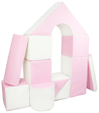 Castle Blocks 11 Pieces - Pink & White